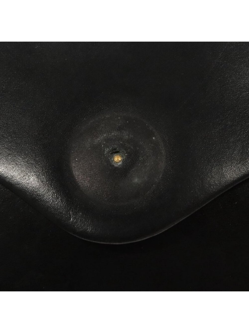 Authentic Christian Dior Chain Shoulder Bag Leather Black Gold - Picture 16 of 16